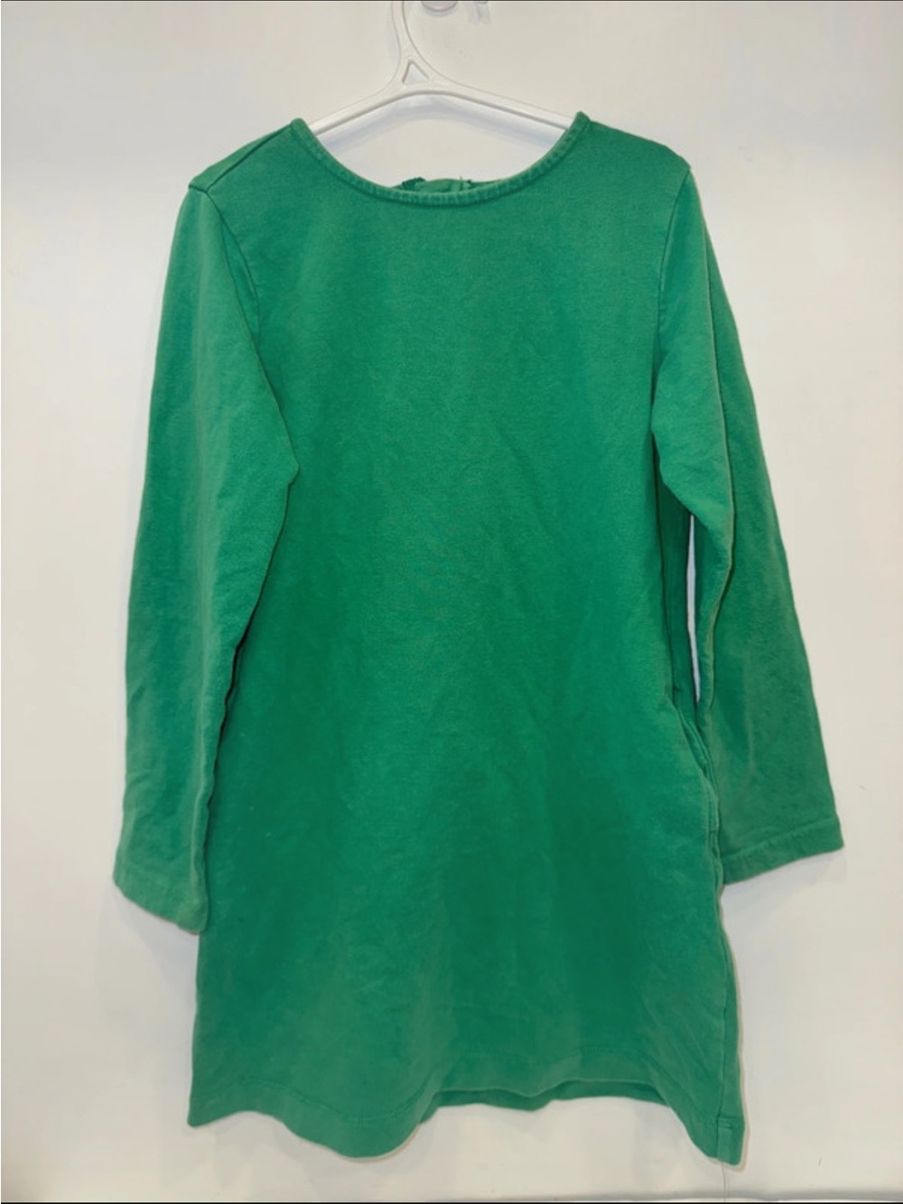Primary Green Long-Sleeve Tunic Dress